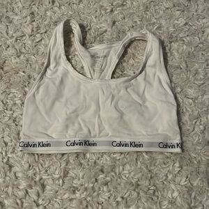 Calvin Klein white sports bra